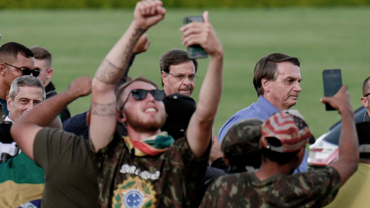 Bolsonaro y sus fans Foto AFP