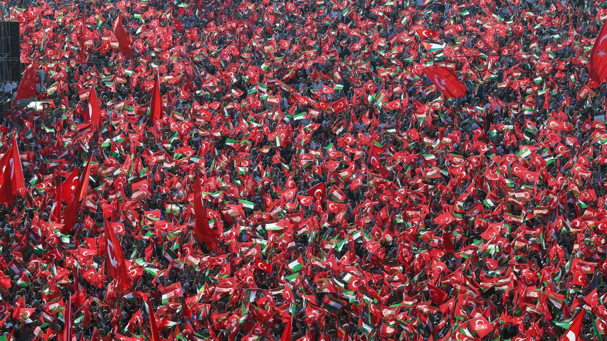 Estambul una multitud apoya a Palestina Foto XRTErdogan