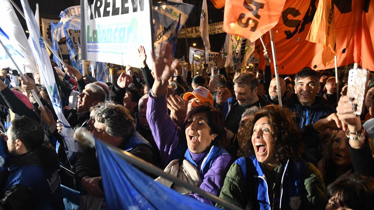 Una de las manifestaciones en apoyo de la medida Foto Ral Ferrari 