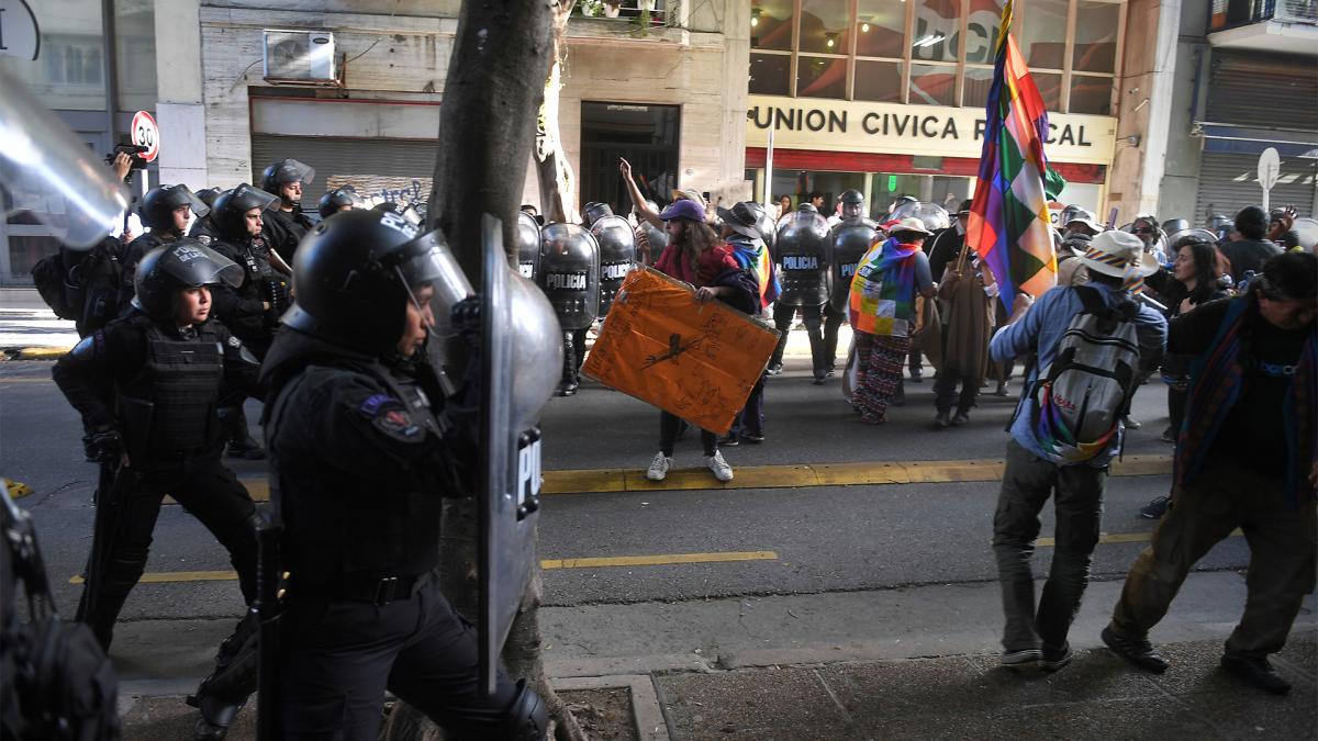 Los manifestantes dicen haber sido agredidos por efectivos de la Polica de la Ciudad Foto Victor Carreira