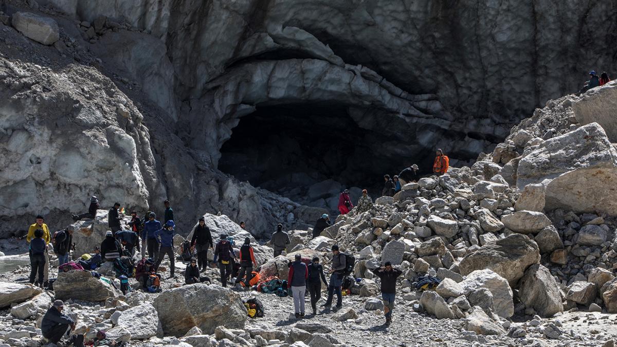 Desborde de un lago glaciar en India Foto AFP