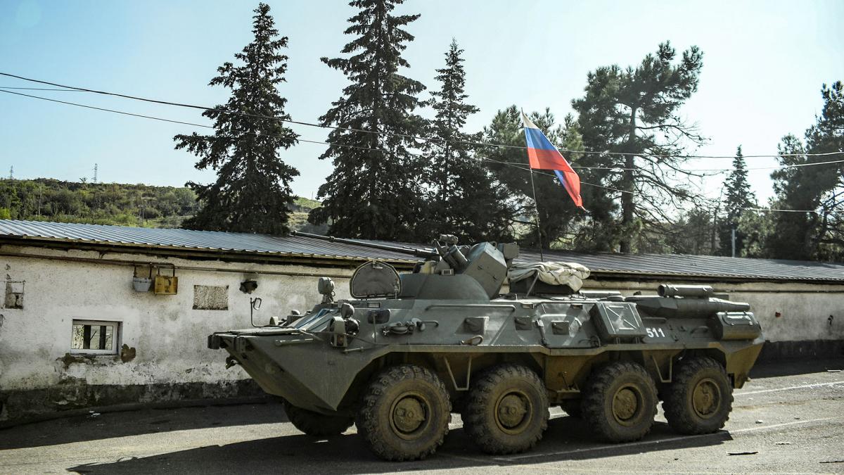 Tanque de guerra de la escalada militar de Azerbaiyn Foto AFP