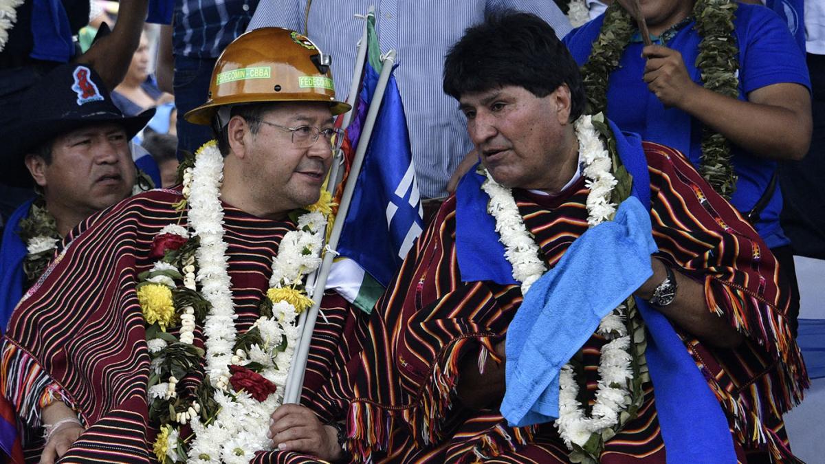 Luis Arce y Evo Morales estn enfrentados por la prxima eleccin presidencial Foto AFP