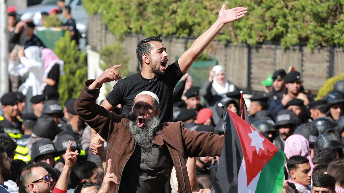 Protesta en Amn Jordania Foto AFP