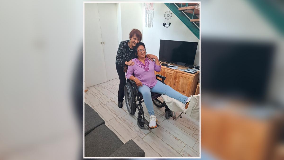 Milagro Sala fue visitada por Taty Almeyda junto a la comitiva de DDHH Foto Prensa