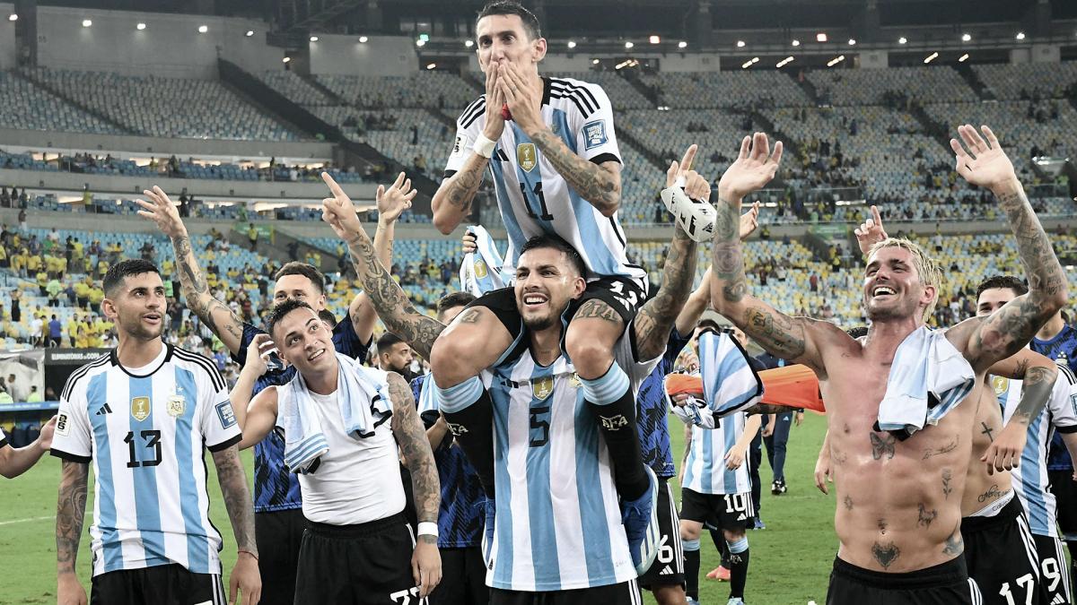 El seleccionado argentino festeja un nuevo Maracanazo Foto Alfredo Luna 