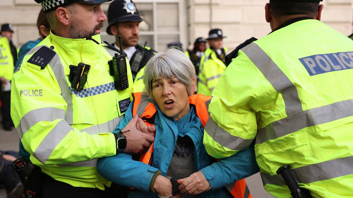 Una de las militantes detenidas Foto AFP