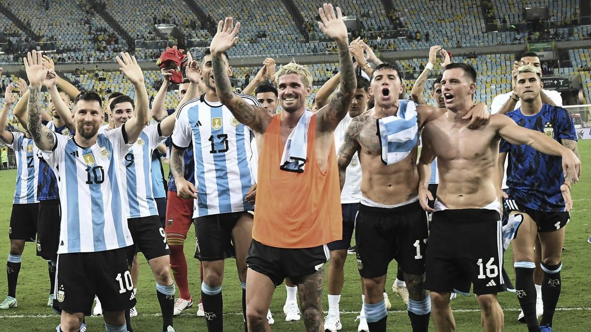 El seleccionado argentino festeja un nuevo Maracanazo Foto Alfredo Luna