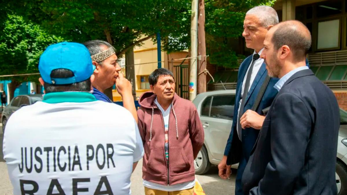 Una de las manifestaciones de Rafael Nahuel Foto X 