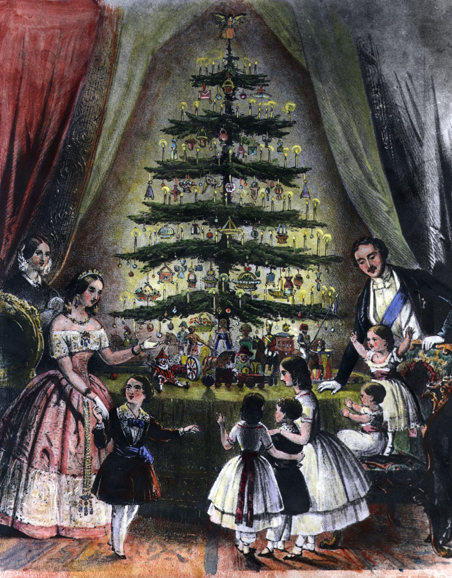 El marido de la reina Victoria era alemán y su árbol inspiró a los victorianos a decorarlo de manera similar para Navidad.