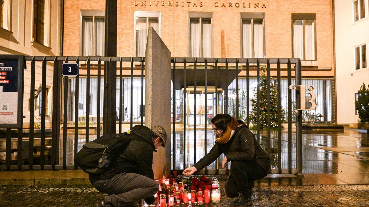 La Facultad de Artes de la Universidad Carolina fue el epicentro de los hechos Foto AFP