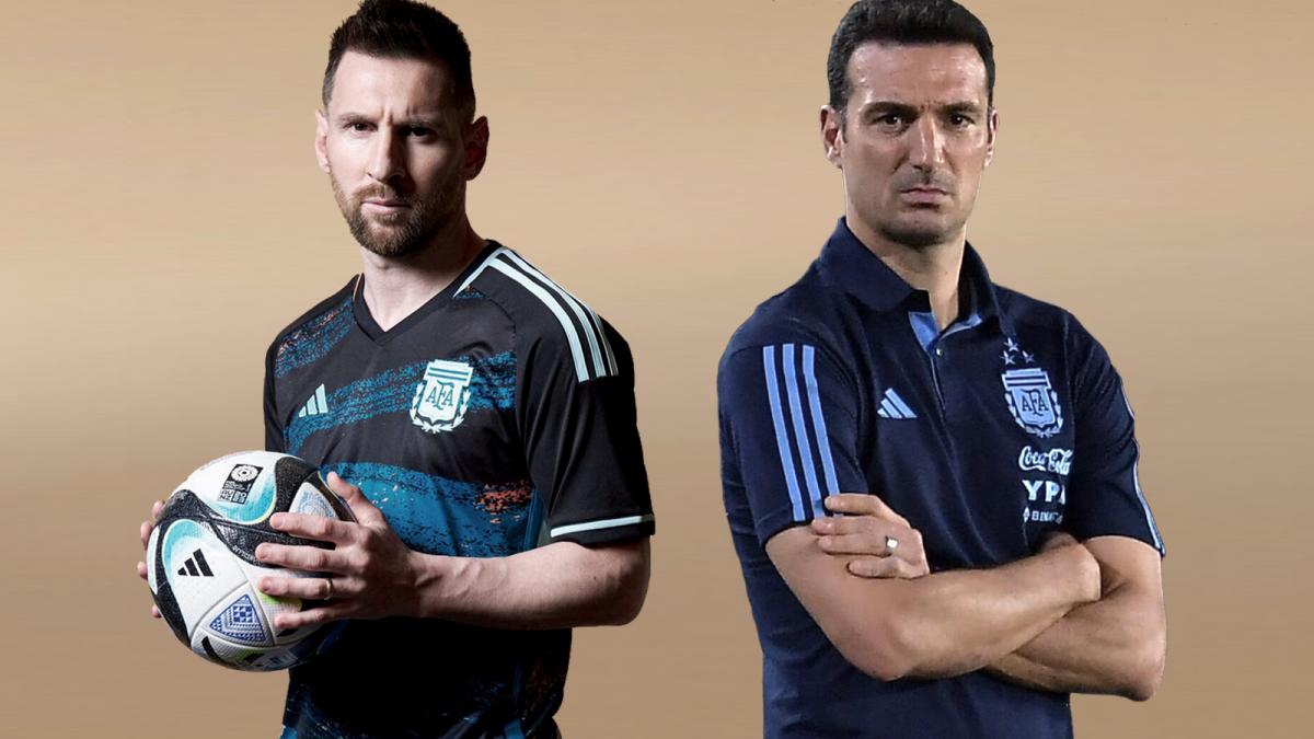 Lionel Messi y Lionel Scaloni 