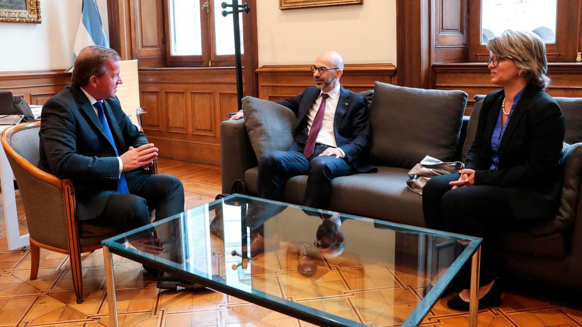 Serenellini con Eran Nagan en la Casa Rosada Foto Presidencia 