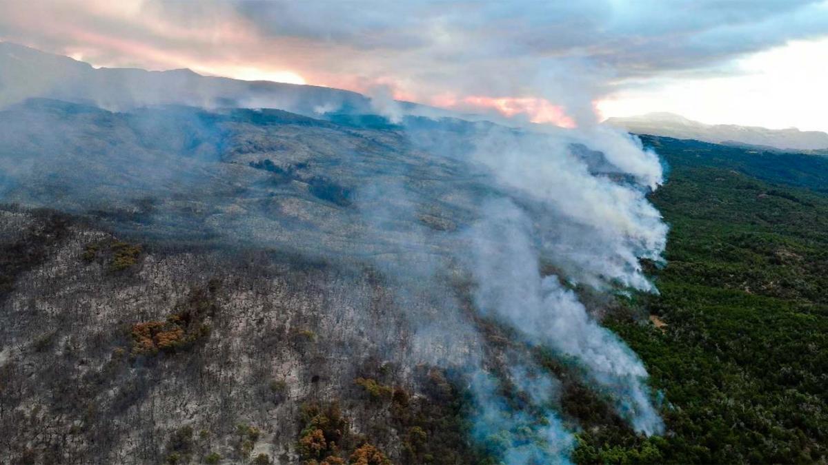 El incendio en la zona del arroyo Centinela Foto Parques Nacionales