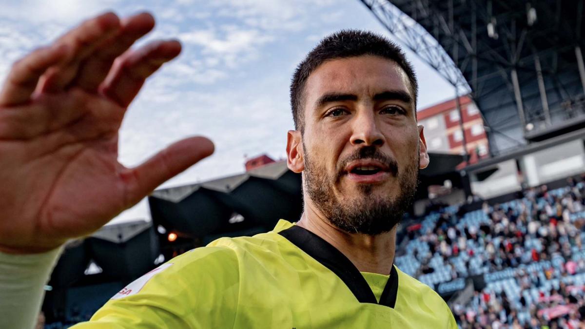 Paulo Gazzaniga festeja el triunfo de Girona Foto XGironaFC