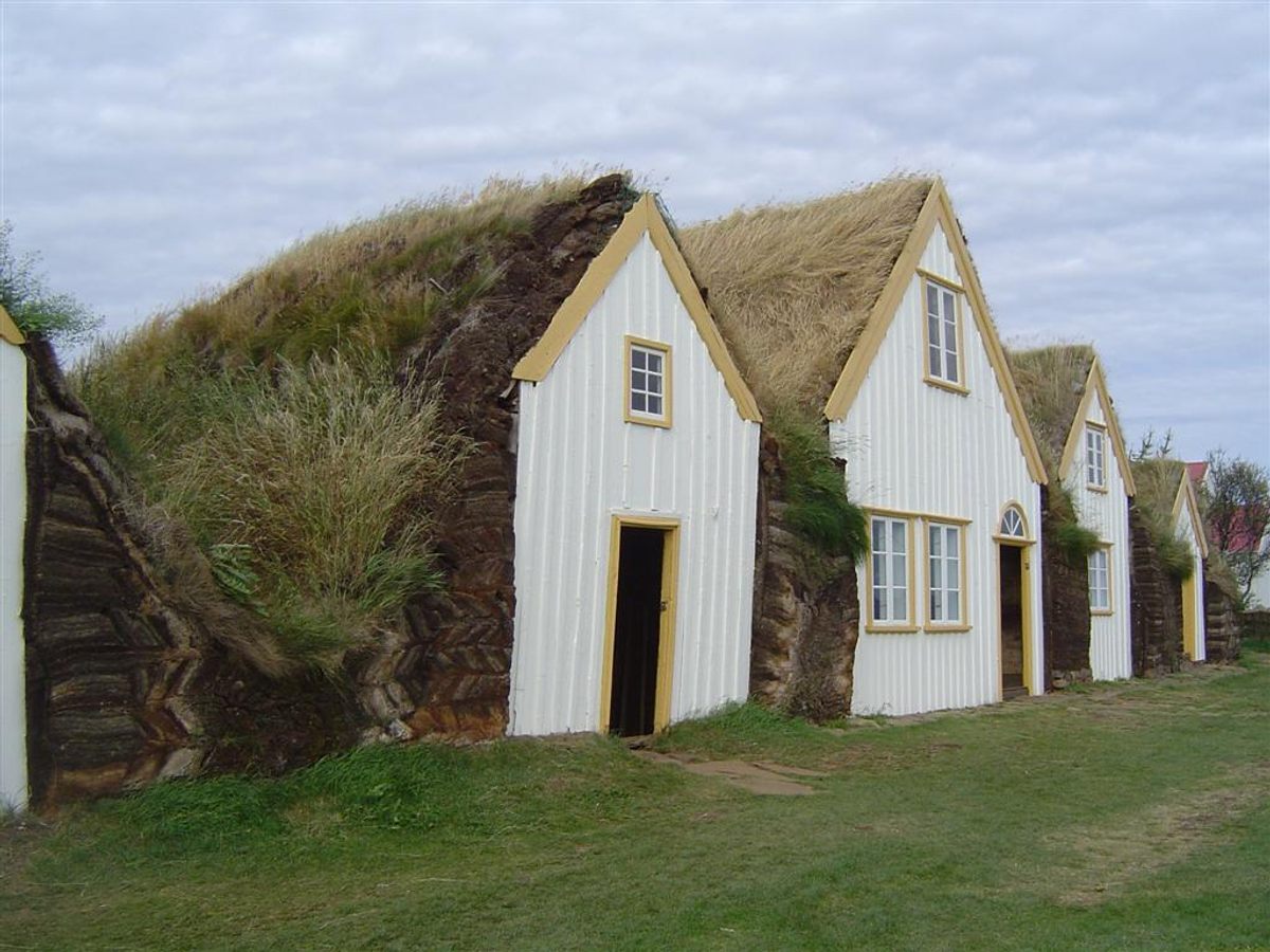 La estatua de Gudrid se encuentra en Glaumbær, Islandia.