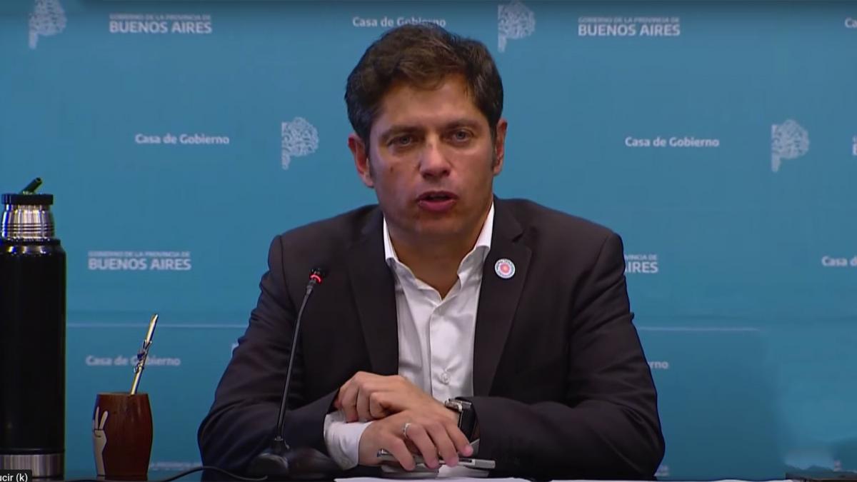 El anuncio de Kicillof sobrevino a la decisin de Milei de eliminar el Fondo para el Fortalecimiento Fiscal de la provincia de Buenos Aires Captura de video