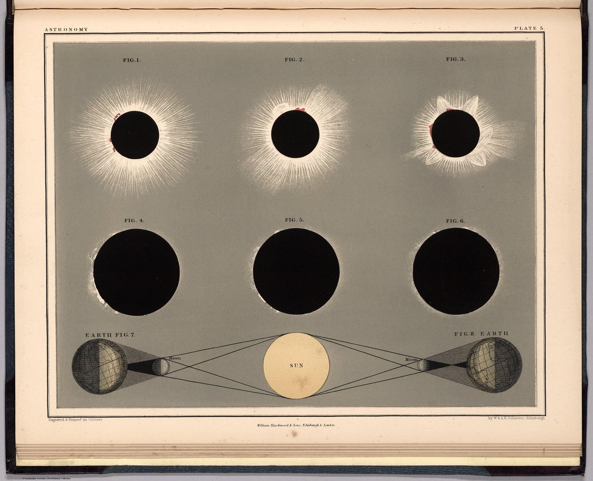 Un mapa de eclipses de 1869.