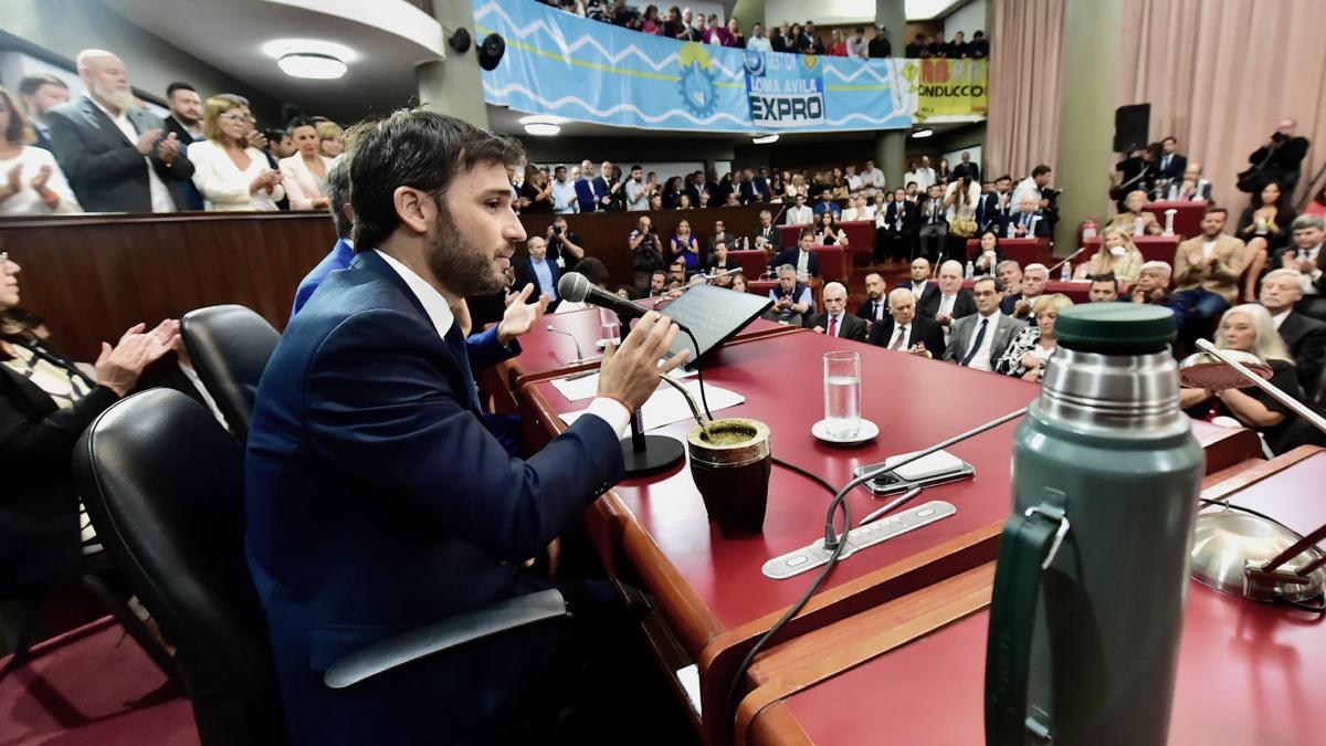 El gobernador del Chubut Ignacio Torres dej inaugurado el 52 perodo de sesiones ordinarias en la Legislatura unicameral Foto Maxi Jonas 