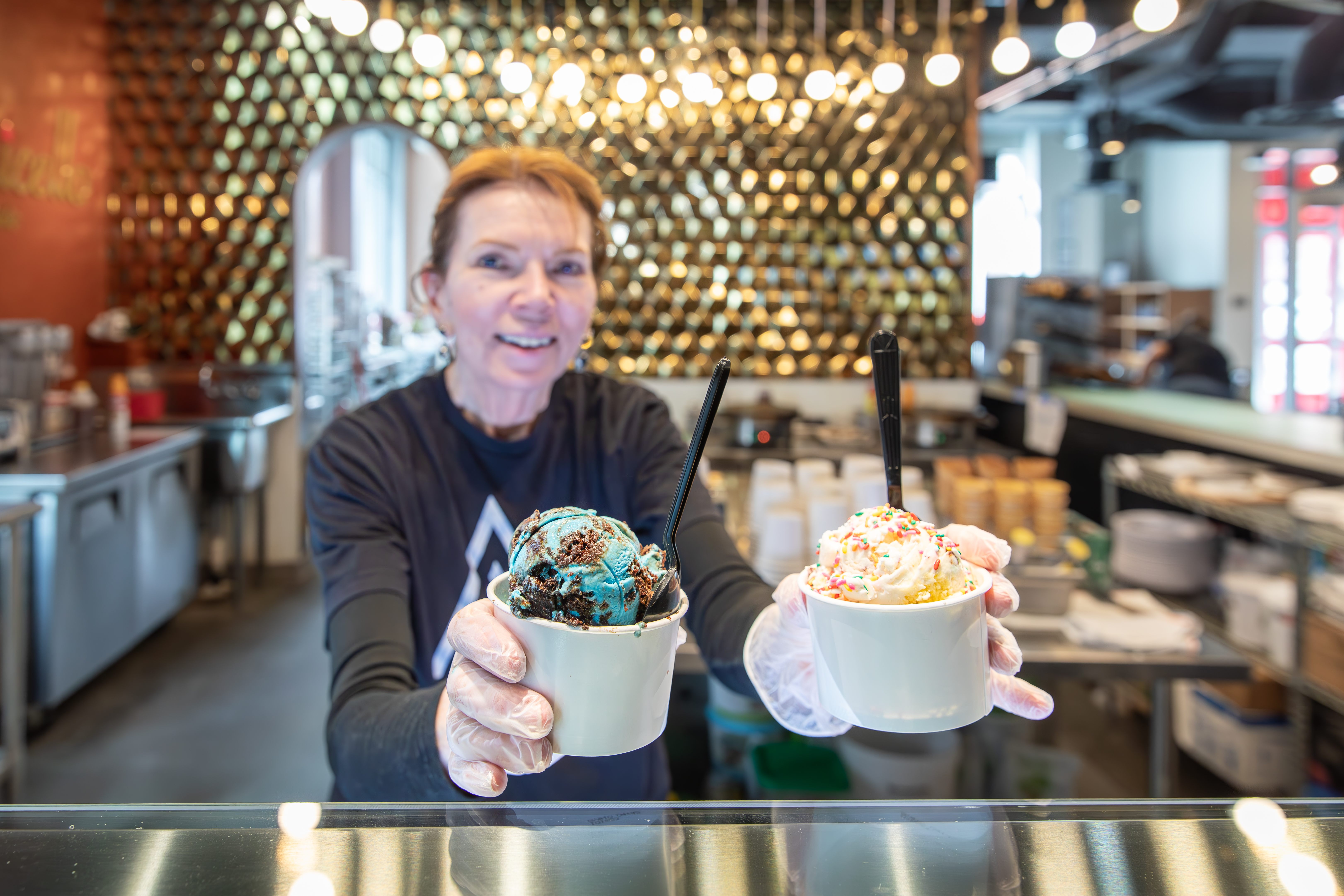 Dulce, sedoso e indulgente, el helado italiano de Cornicello se encuentra entre los mejores de la ciudad. 