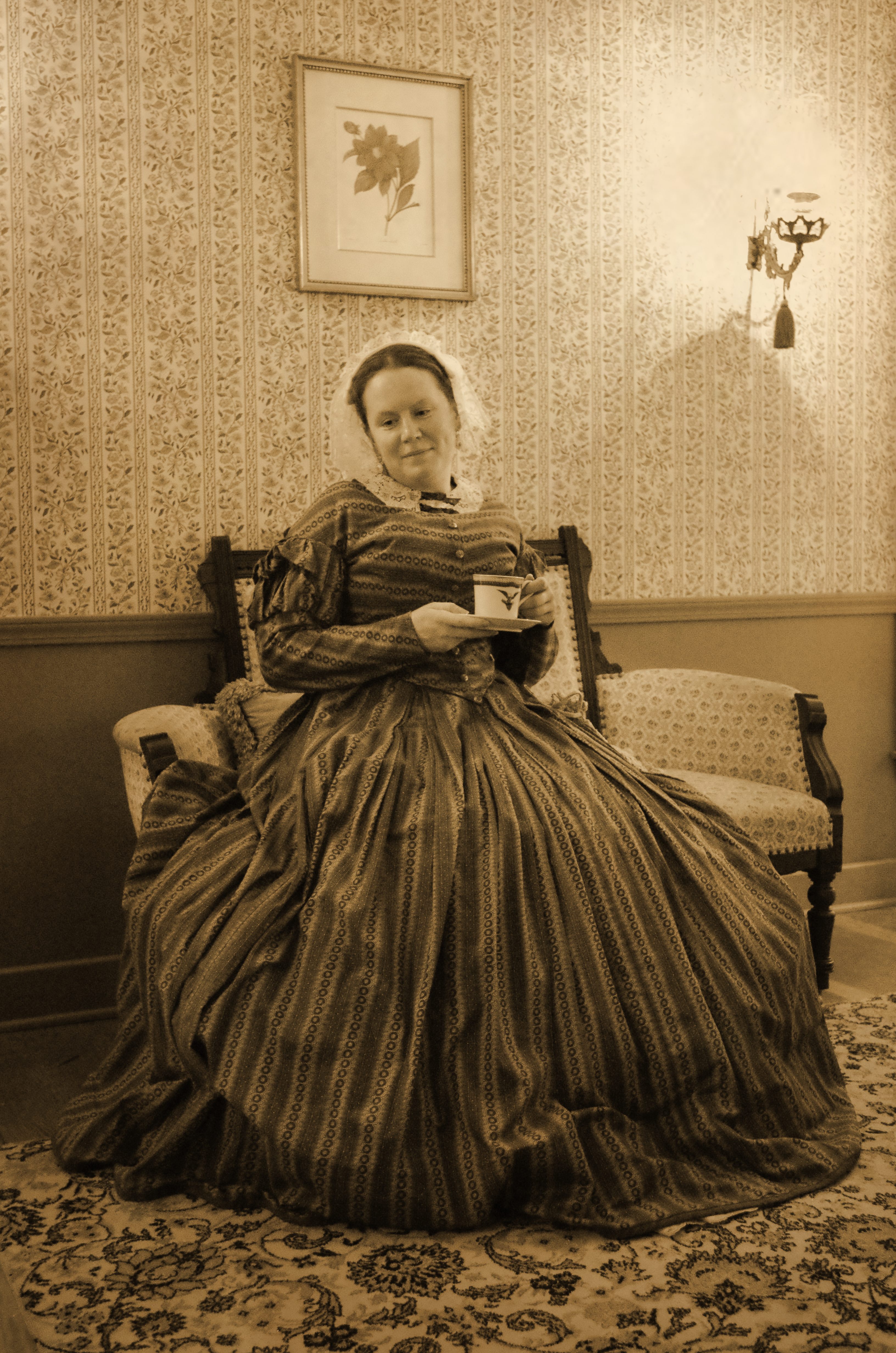 Laura F. Keyes en el personaje de Mary Todd Lincoln.