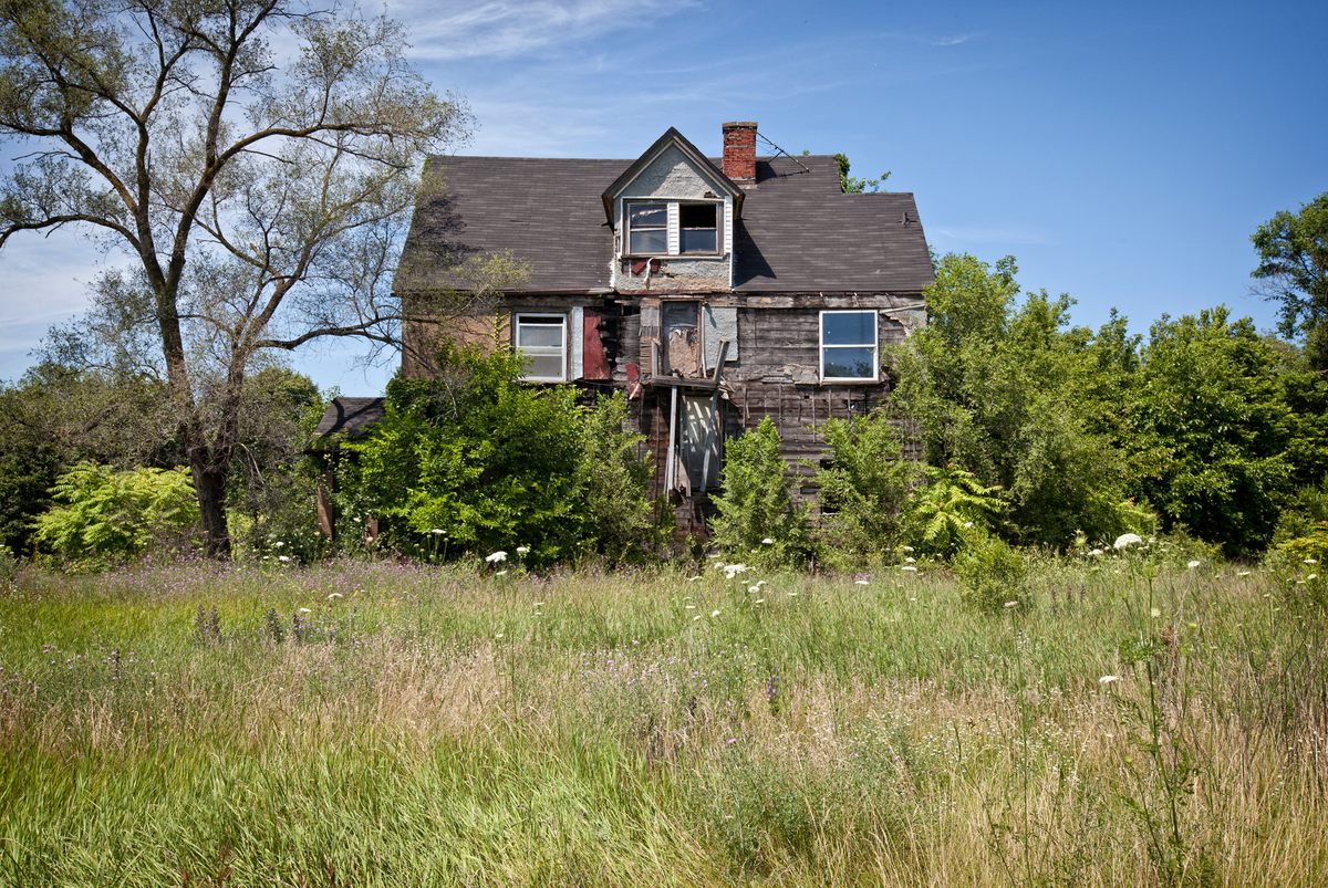 Una casa abandonada en Gary, Indiana.