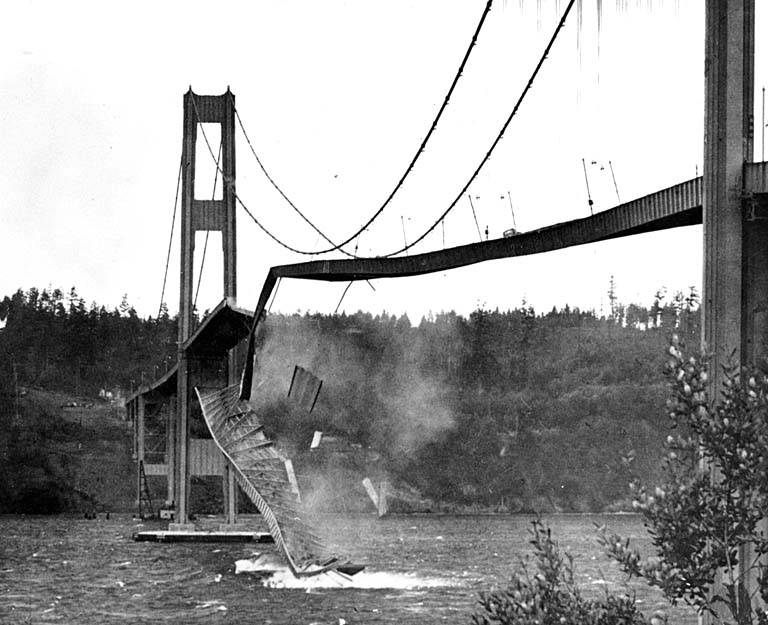 El 7 de noviembre de 1940, el puente Tacoma Narrows se derrumbó dramáticamente debido a vientos de 40 mph, pero algunos culparon del desastre a un monstruoso cefalópodo apodado el Pulpo Rey.