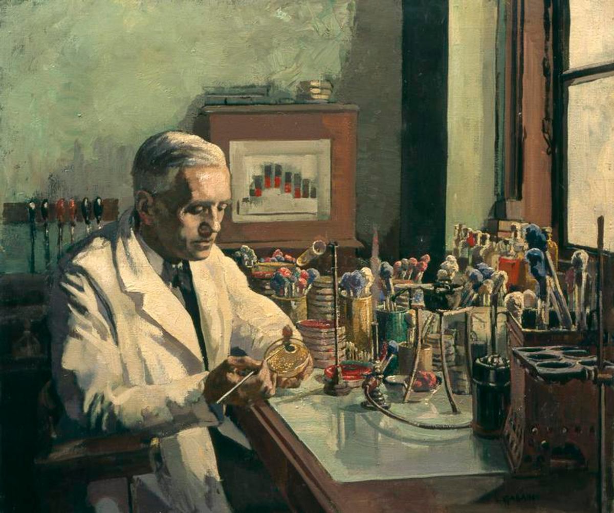 Alexander Fleming inventó tanto la penicilina como el arte de las bacterias.