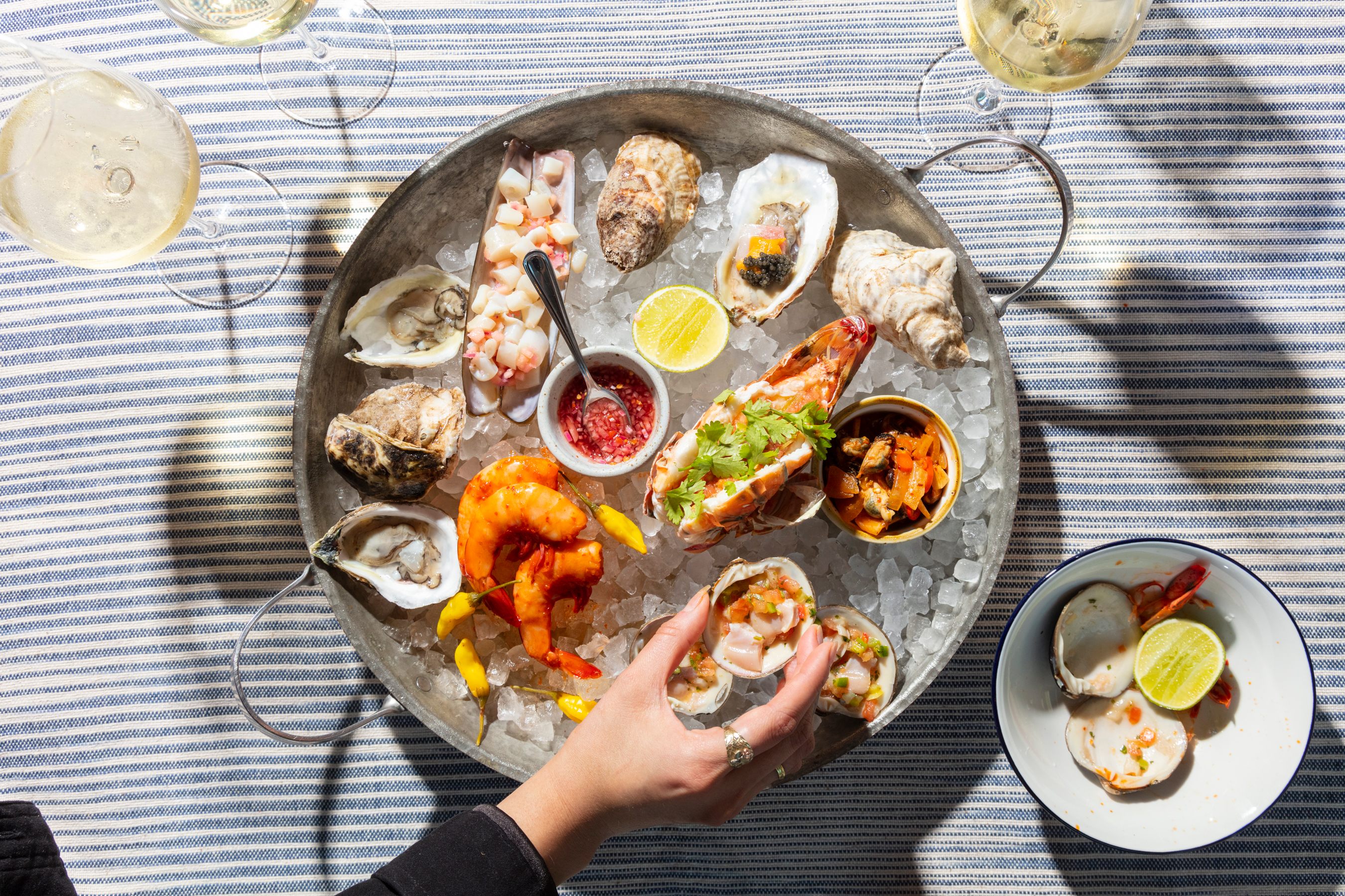 Un plato de mariscos perfectamente exagerado en Este.