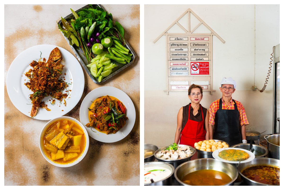 Una sopa agria y picante es parte de un plato en este querido puesto de curry. [left]; Suwalee es una empresa familiar [right].