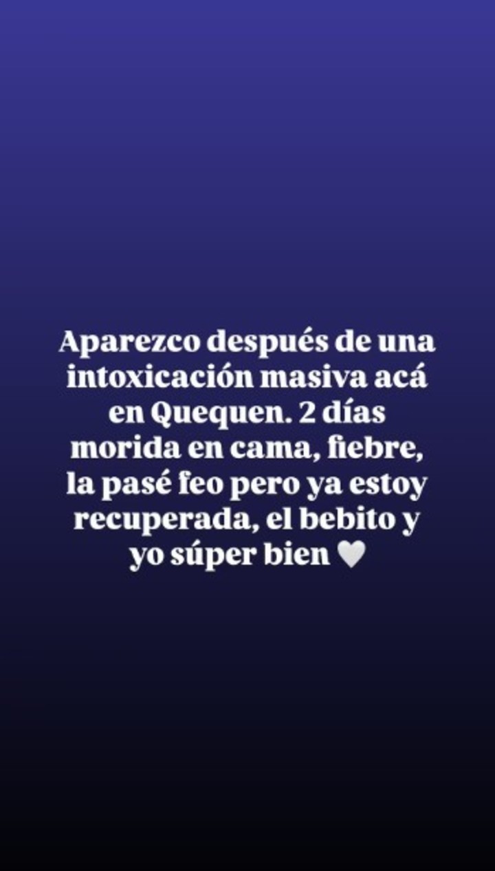 Jimena Barón explicó el motivo por el cual estuvo alejada de Instagram desde Quequén, Necochea. | Foto: Instagram