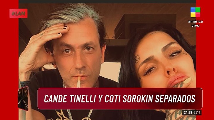 Ángel de Brito informó que Coti Sorokin y Candelaria Tinelli estarían afrontando una fuerte crisis matrimonial.