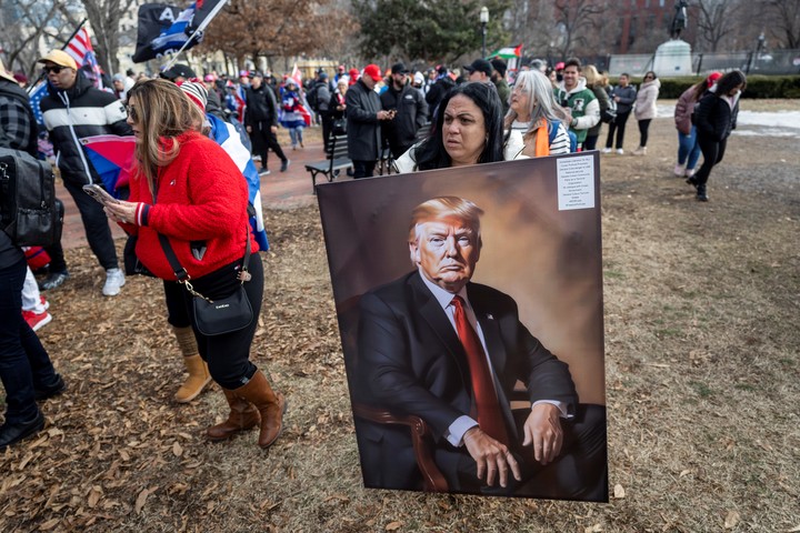 Protestas en Washington contra las medidas de Trump. Foto: AP