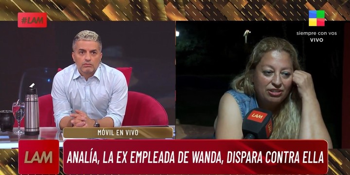 Analía, la exempleada de Wanda Nara, aseguró que la empresaria le adeuda su indemnización tras 11 años de juicio. | Foto: América TV.