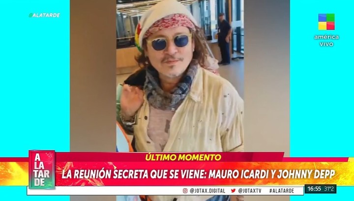 Johnny Depp viajó a Punta del Este. | Foto: América TV.