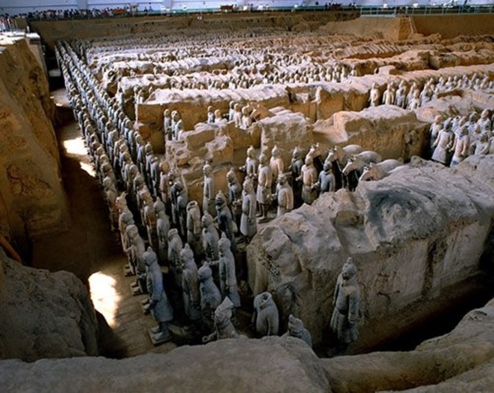 El Ejército de Terracota está formado por miles de figuras de soldados, caballos y carros de guerra. Foto: The British Academy / Xia Juxian.