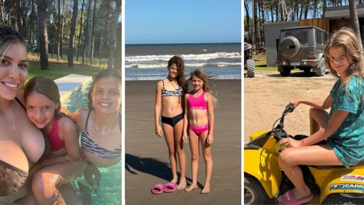 Wanda Nara mostró a sus hijas, Isabella y Francesca, disfrutando de las vacaciones en Pinamar. | Foto: Instagram