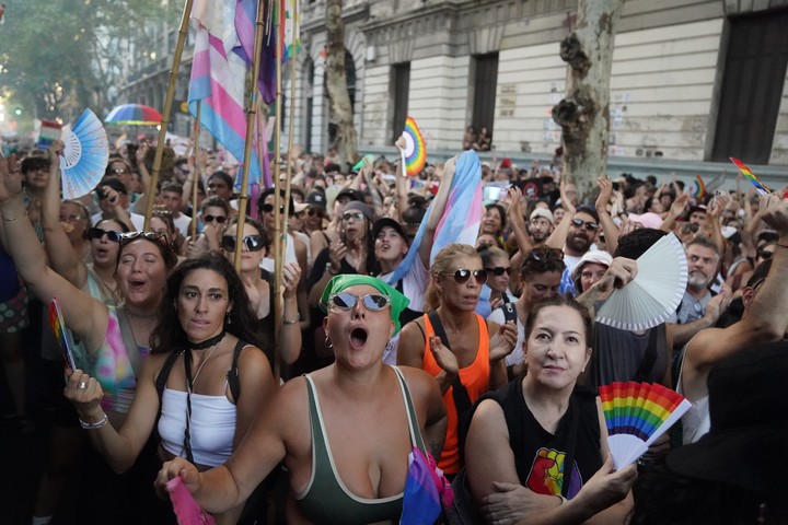 Marcha organizada por entidades LGBT en la ciudad de Buenos Aires. Foto: Emmanuel Fernández