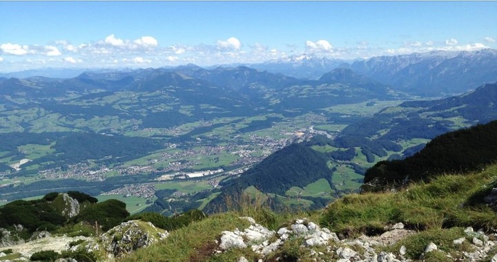 Una vista desde el ascenso a la montaña (Turismo Salzburgo GmbH).