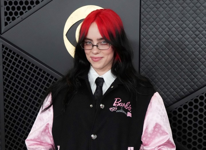 Billie Eilish en la entrega de los Grammy del año pasado en Los Angeles. Foto: AP