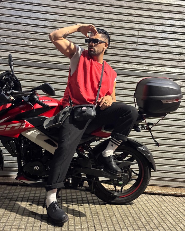 Facu Mazzei fue atropellado por una moto que lo levantó por el aire. Foto: Instagram