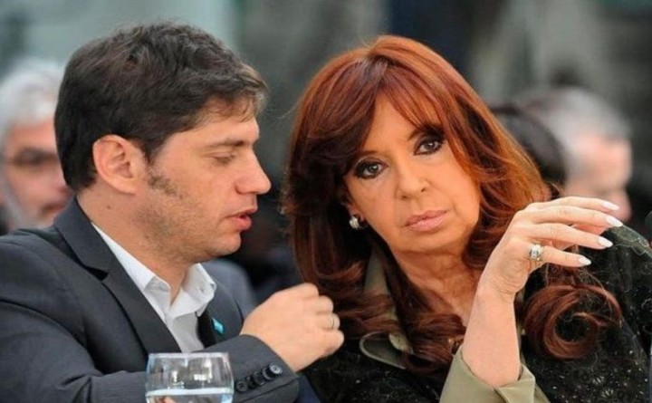 Kicillof y la expresidenta en medio de una disputa interna.