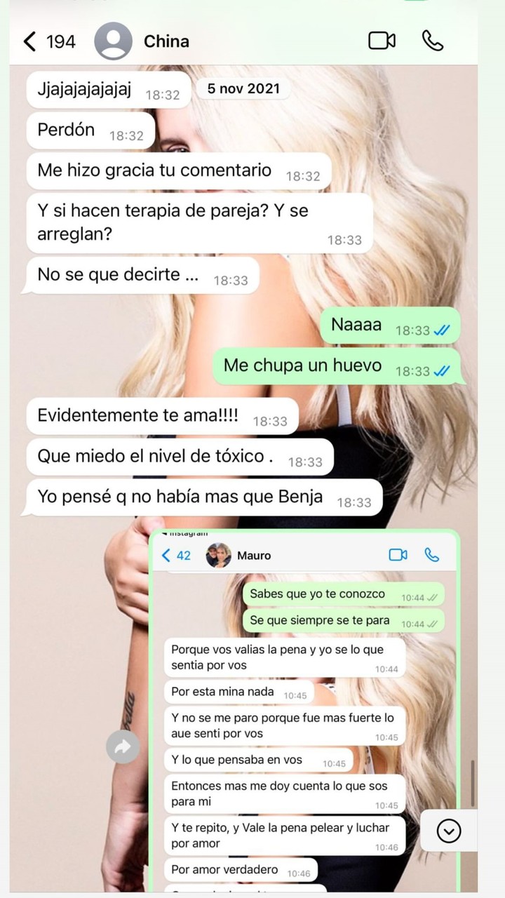 Chats entre Wanda Nara y la China Suárez sobre Mauro Icardi. Foto: Instagram