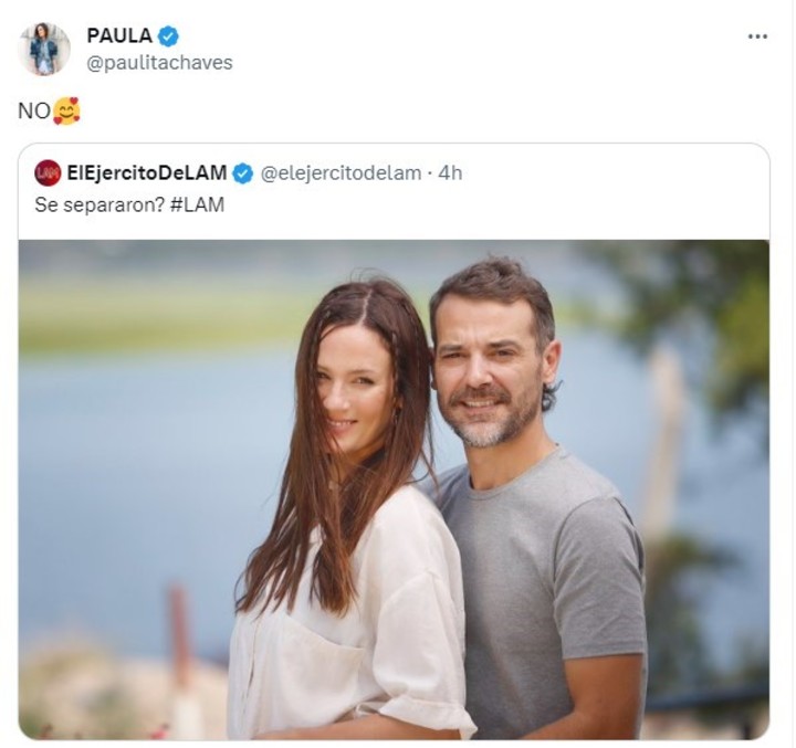 Paula Chaves blanqueó una crisis con Pedro Alfonso, pero descartó estar separada.