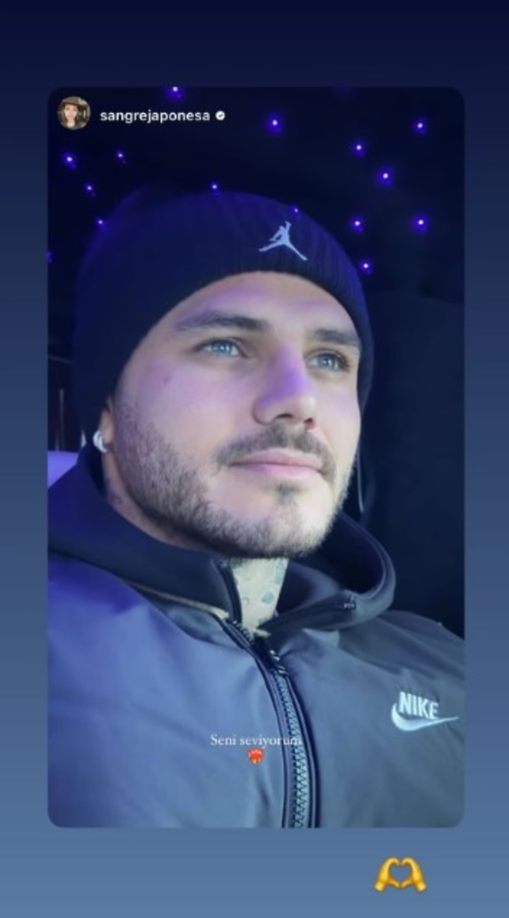 La reacción de Mauro Icardi ante la declaración de amor de la China Suárez en redes sociales.  | Foto: Instagram