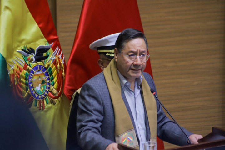 El presidente boliviano, Luis Arce, quiere presentarse a la reelección. Foto. EFE  