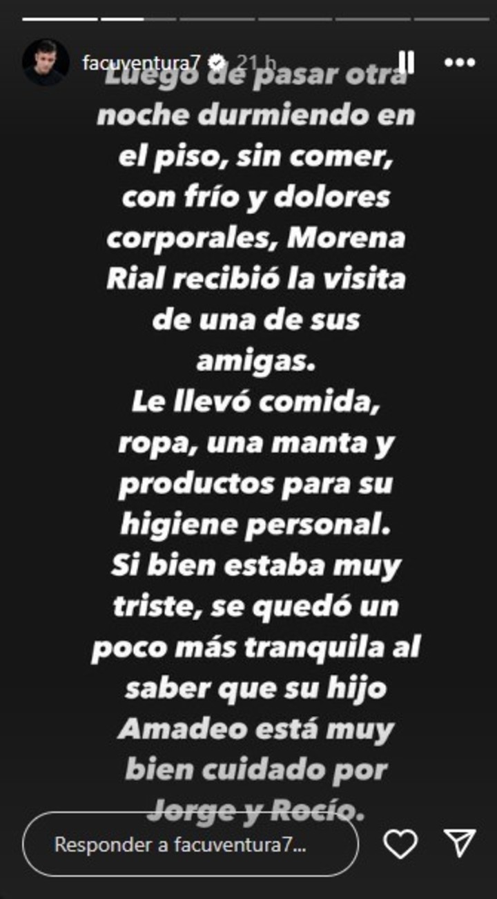 Los detalles de los días de Morena Rial en prisión.