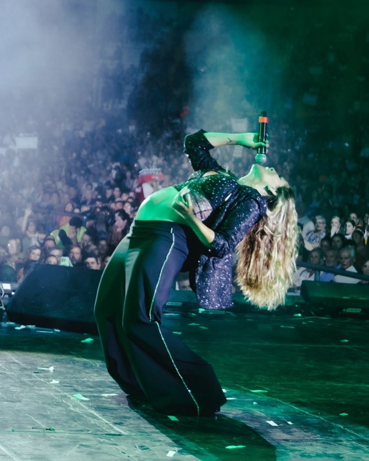 Jimena Barón, embarazada de cuatro meses, se presentó en el Festival de Villa María. Foto: Instagram.