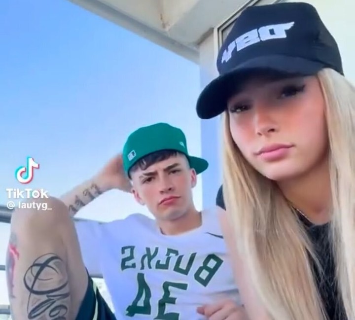 Lucía y Lauty Gram en sus redes sociales. Foto: Captura TikTok