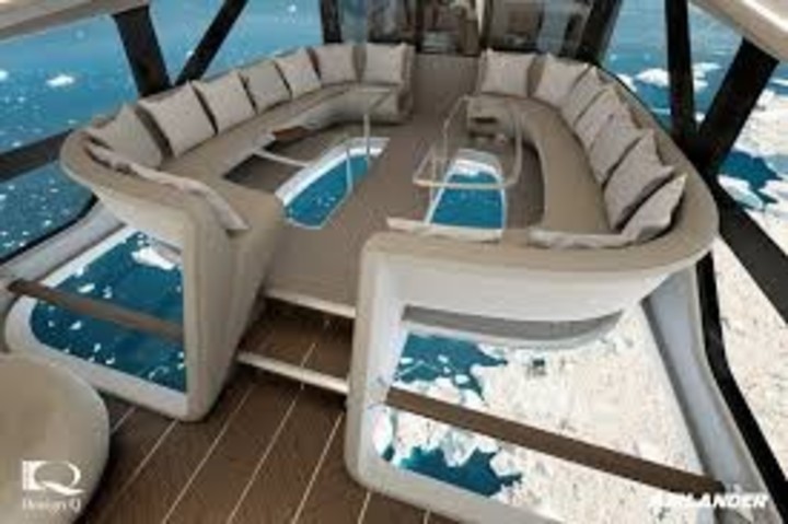 Interior de los dirigibles de Ocean Sky Cruises.